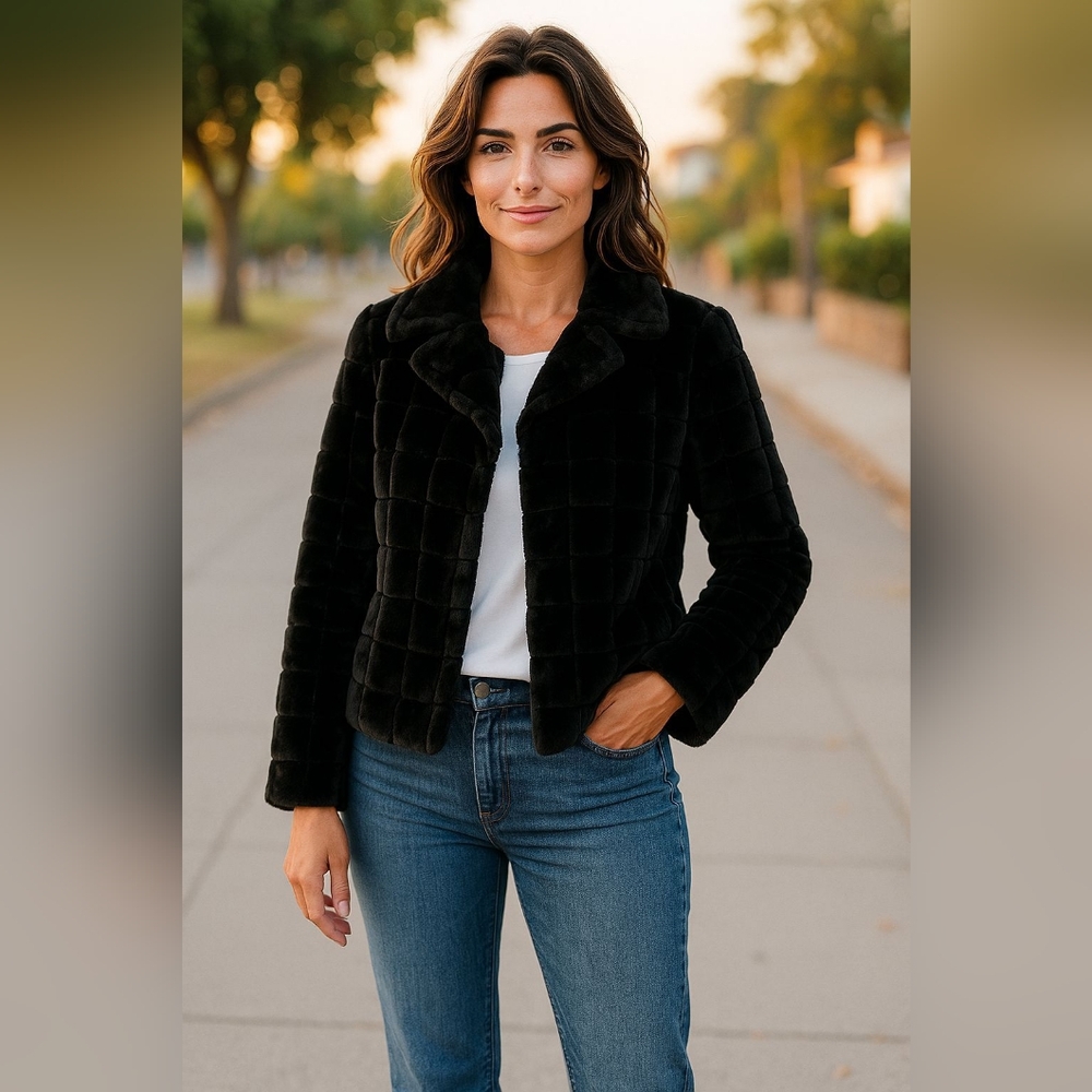 Women's Black Quilted Jacket